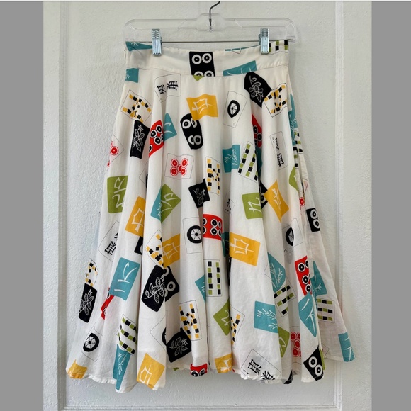 Size 6 Trashy Diva Mah Jong Circle Skirt - Picture 3 of 6